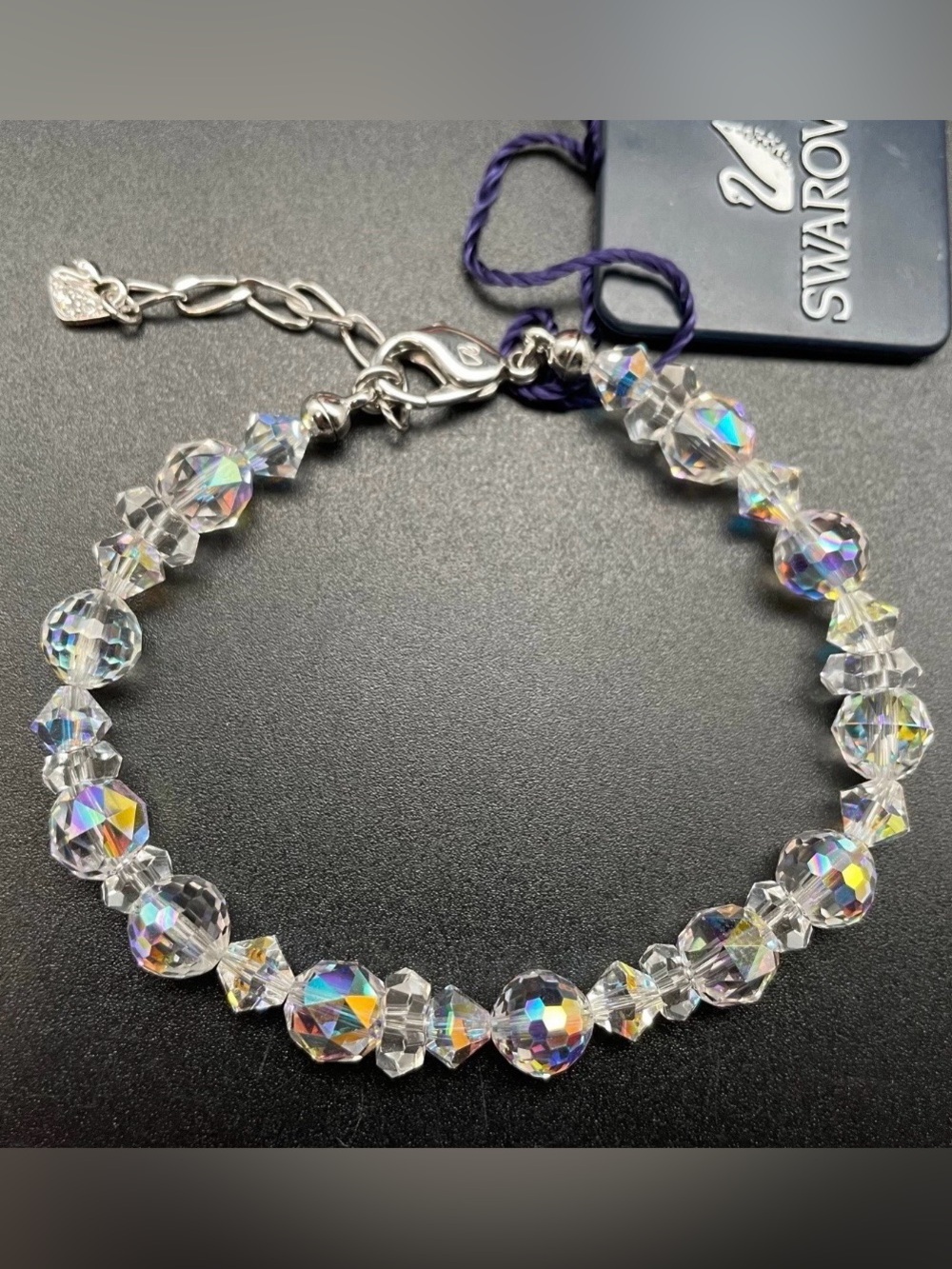 Authentic Swarovski Beaded Aurora Borealis Necklace. BNIB. RARE FIND. - Picture 8 of 10